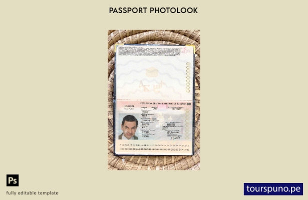 Plantilla de apariencia de foto de pasaporte de Bulgaria lista para imprimir